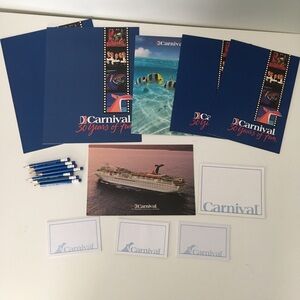 Huge Lot Carnival Cruise Line Pencils Note Pads Postcard & Picture Holders CCL